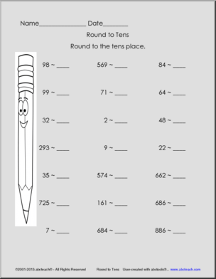 Math Worksheets Rounding Numbers