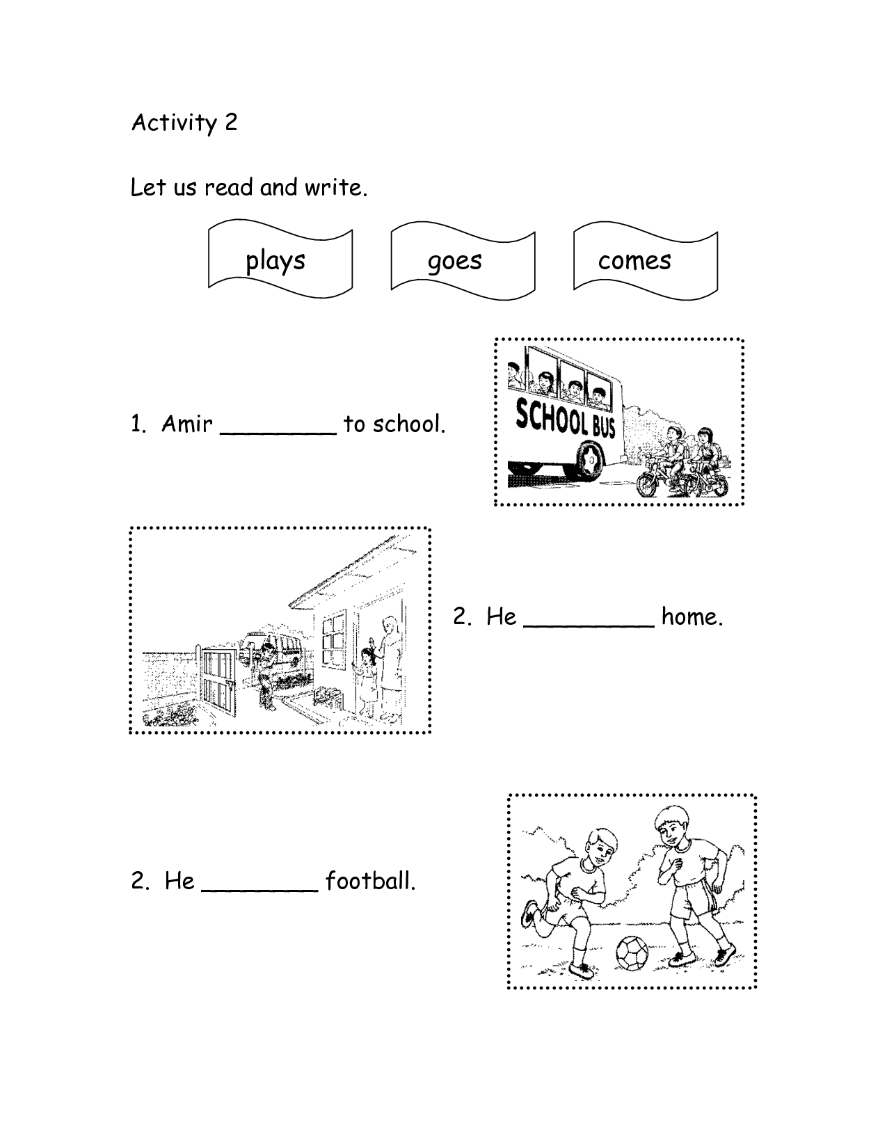 Preschool English Worksheets