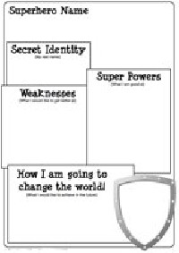 Create a Superhero Worksheets