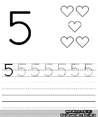 Number 5 Tracing Worksheets Preschool
