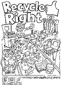 Recycling Can Coloring Page