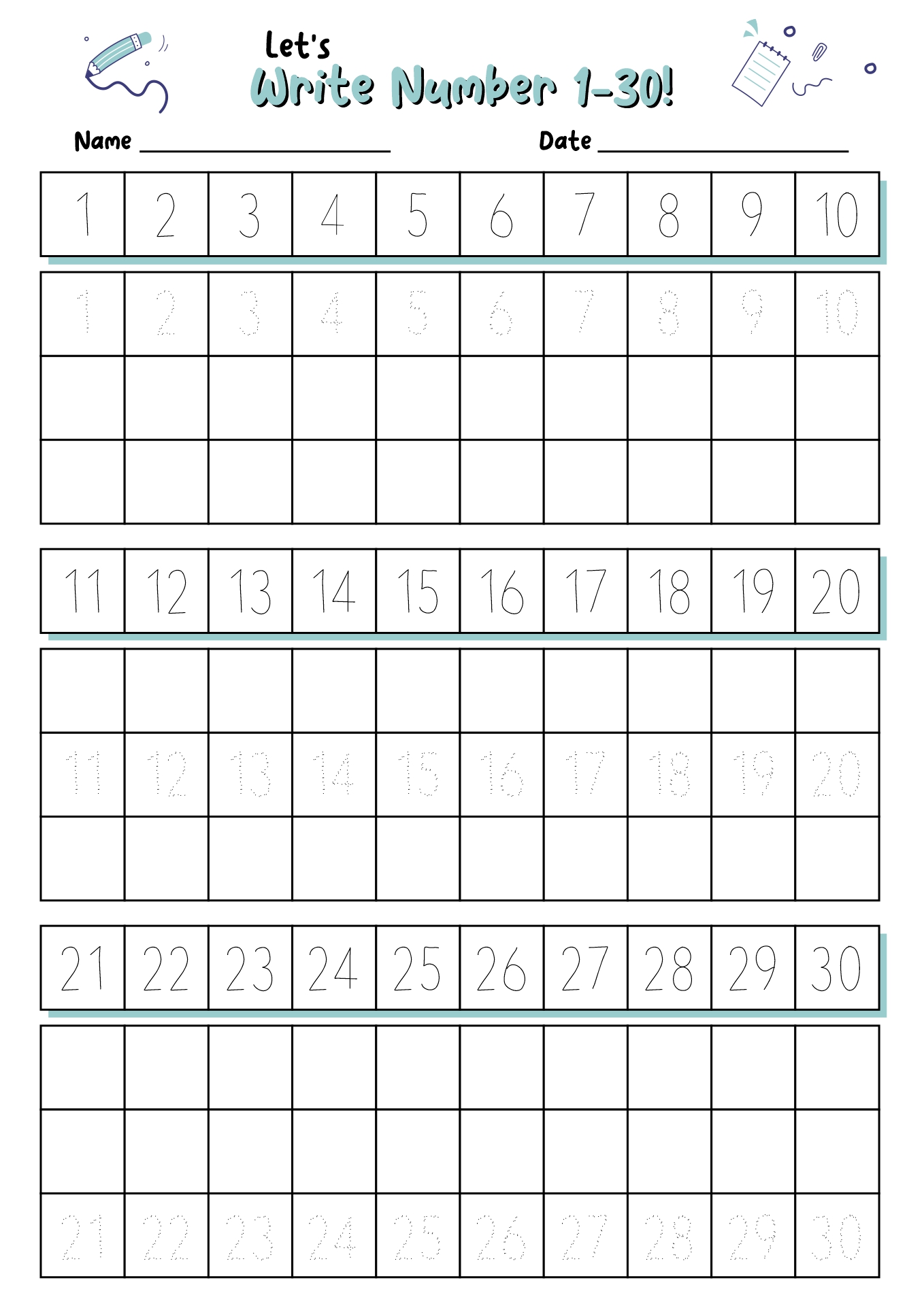 teen-numbers-worksheets