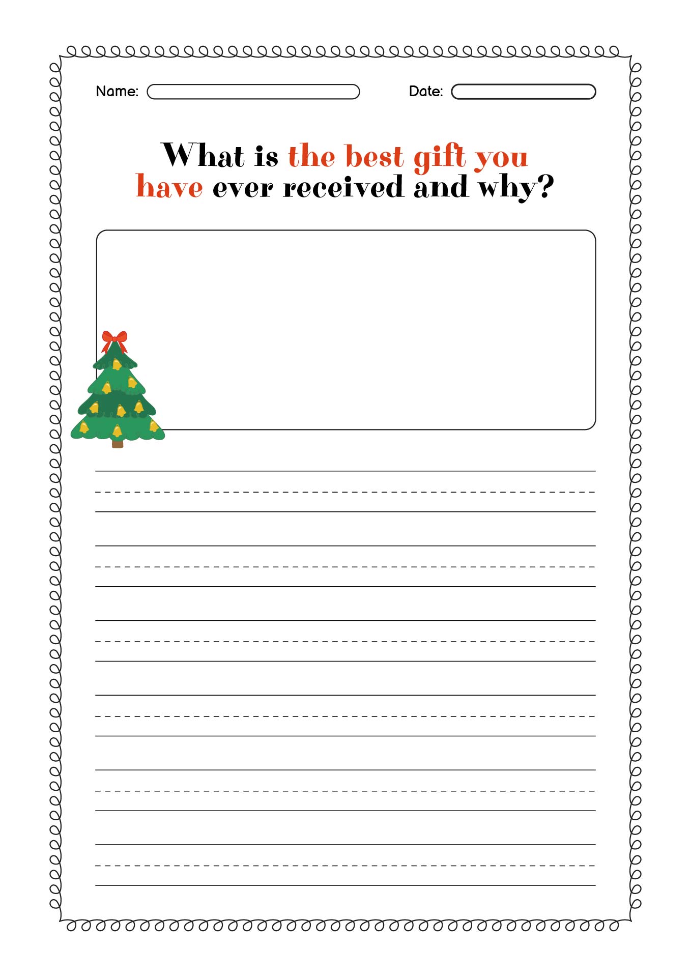 18 Best Images of Christmas Writing Prompts Worksheets - Christmas