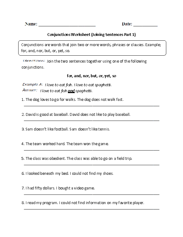 15 Best Images Of Conjunctions And But Or Worksheets 5th Grade English Worksheets