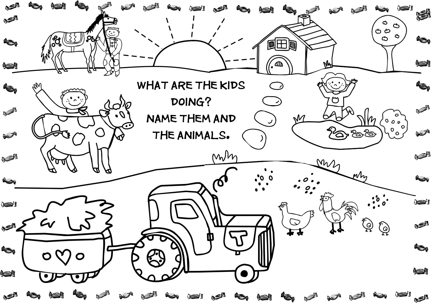  Printable Coloring Pages Farm Animals