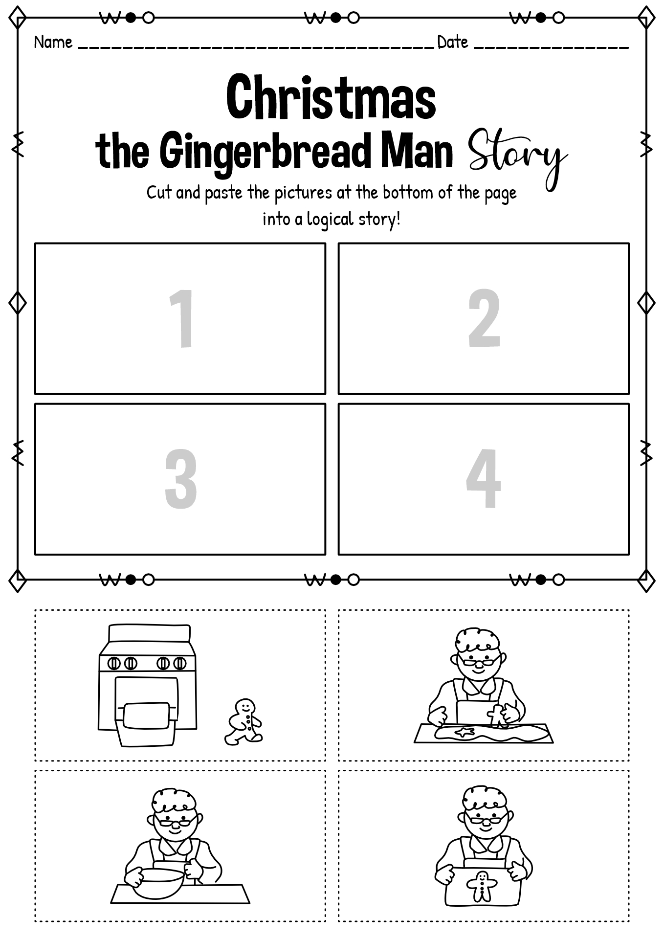 16 Best Images of Printable Retelling Worksheets Gingerbread Man