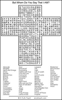 Kids Bible Word Search Puzzles Printable