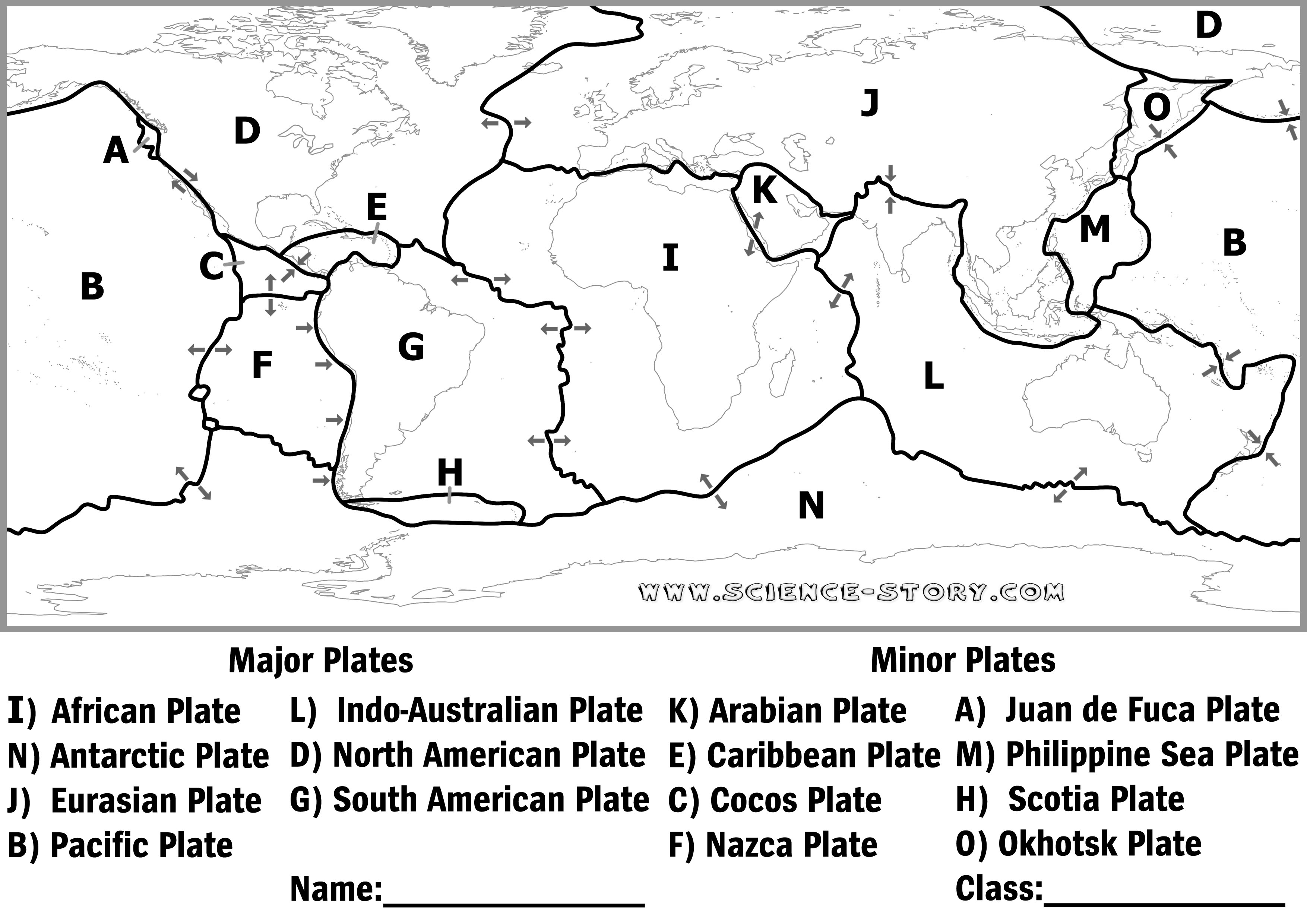 Plate Tectonics Worksheets