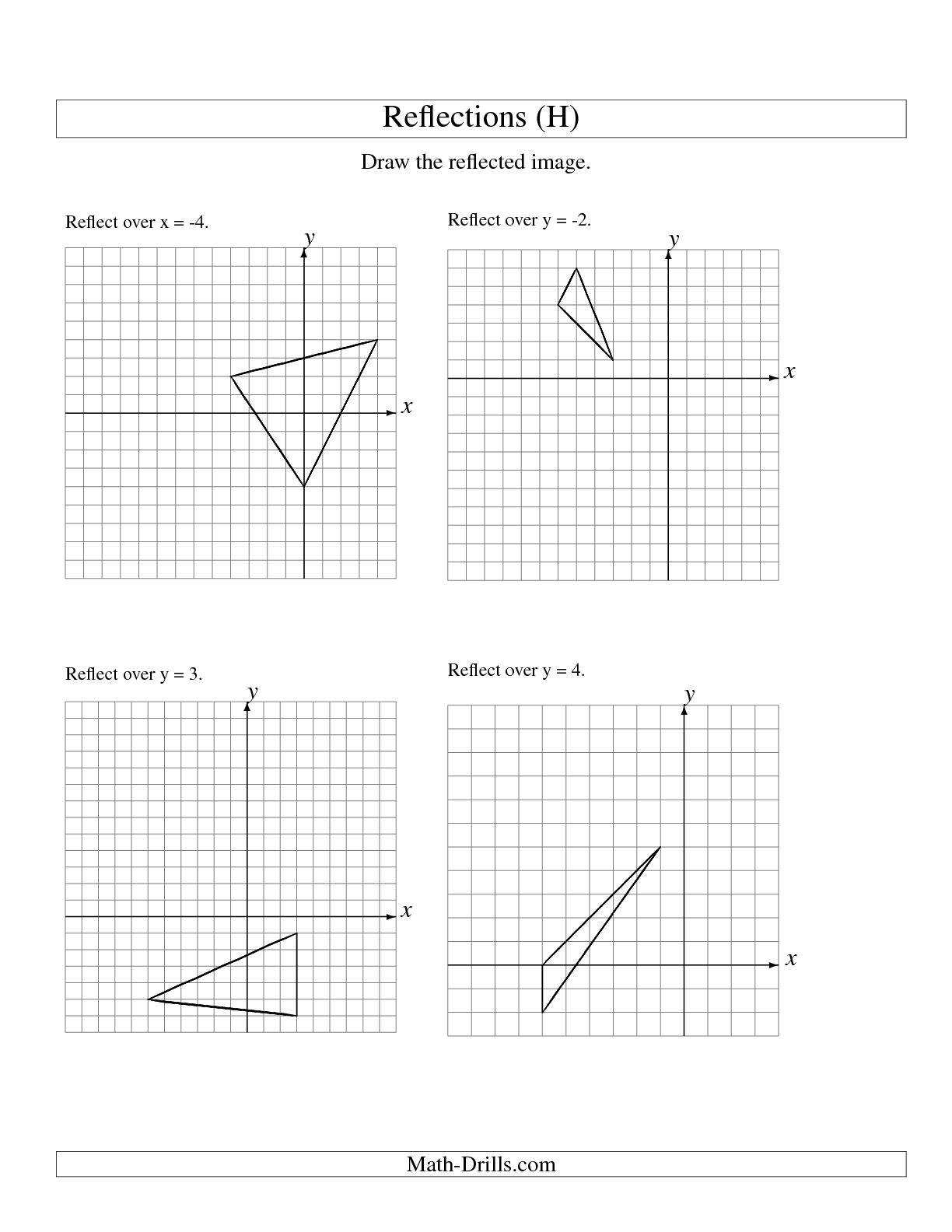 12 Best Images of Geometry Reflection Worksheet Reflection Math