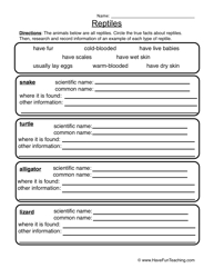 7 Best Images of Reptile Worksheets For First Grade - Reptile Mammal