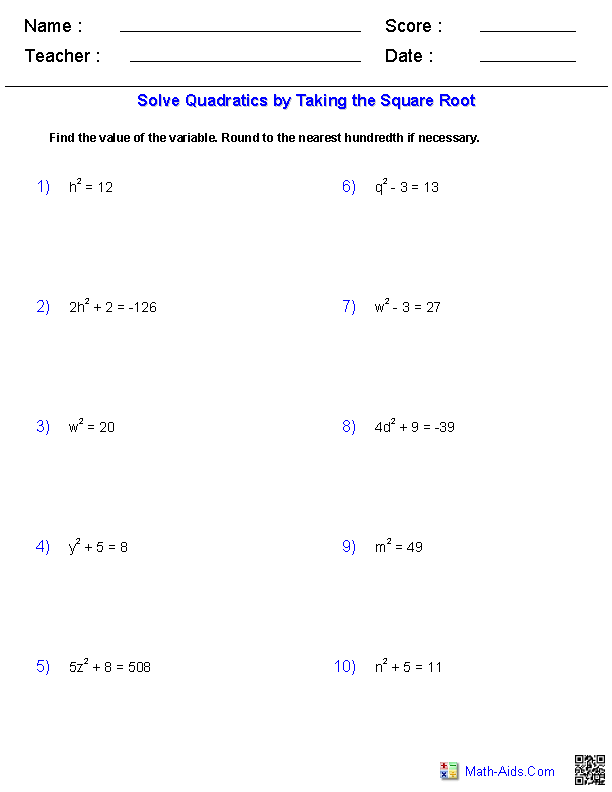 Dividing Radical Expressions Worksheet