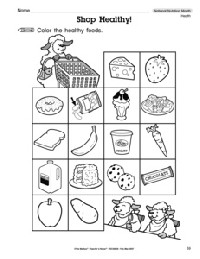 Kindergarten Health Worksheets Nutrition