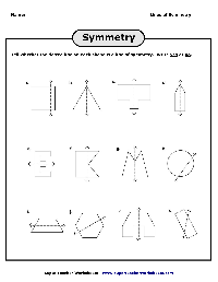 Line Symmetry Worksheets