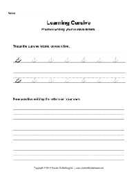 Lowercase Cursive Handwriting Worksheets
