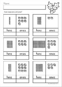 Tens and Ones Worksheets First Grade