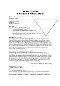 Worksheets for Writing Essay Introductions