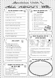 All About Me Student Worksheet
