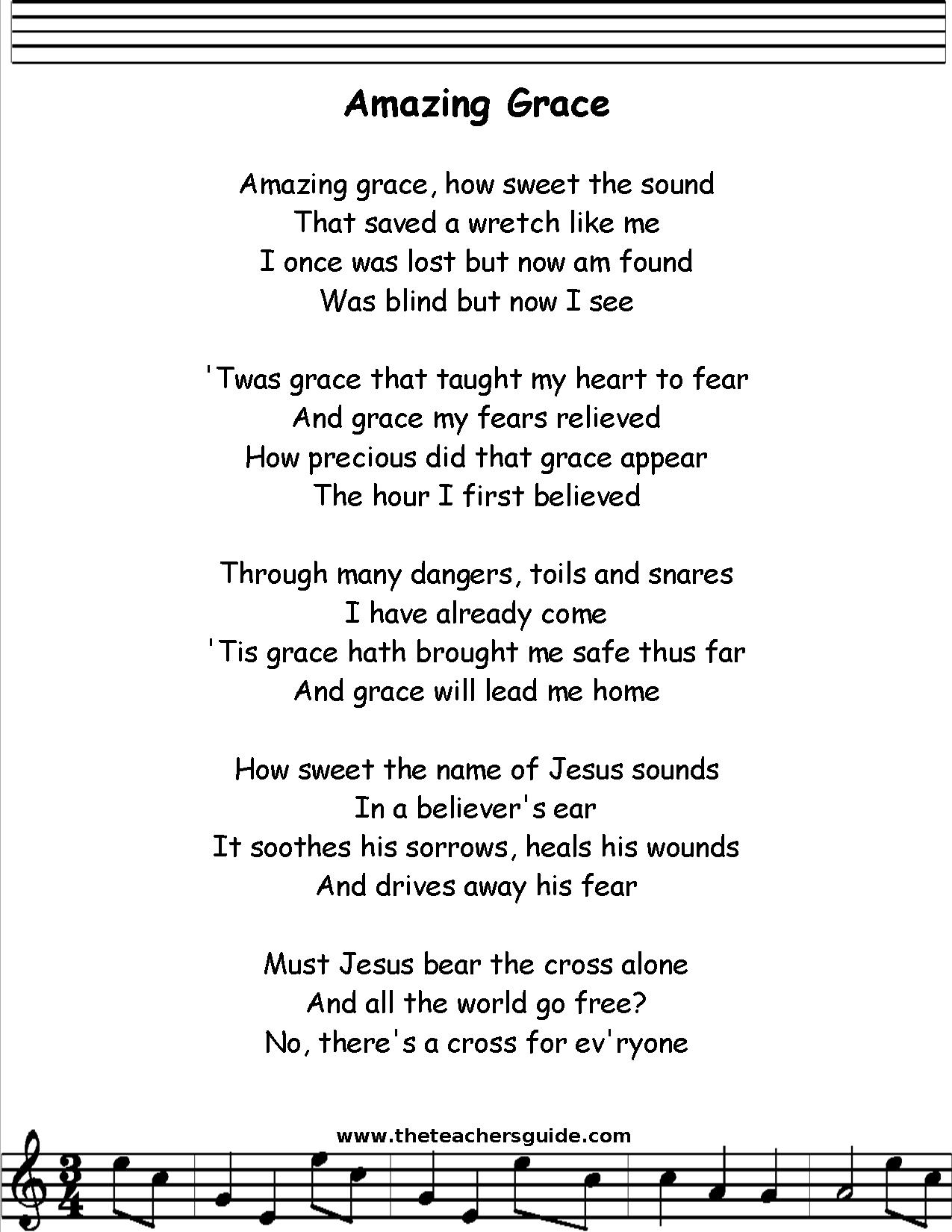 Amazing Grace Song Lyrics