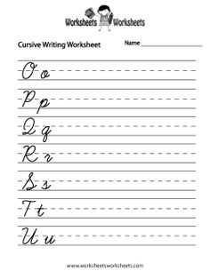  Cursive Writing Worksheet Printables
