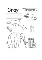 Gray Color Sheet Coloring Pages