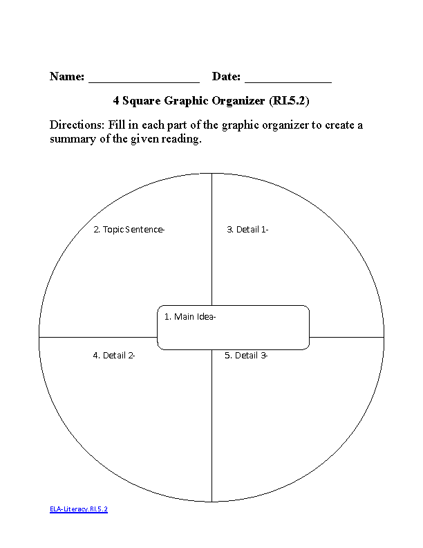 Main Idea Worksheet 4