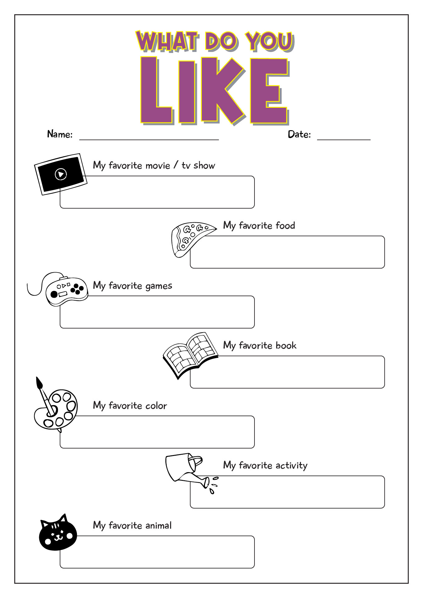 17 Best Images of Printable Getting To Know You Worksheets - Student