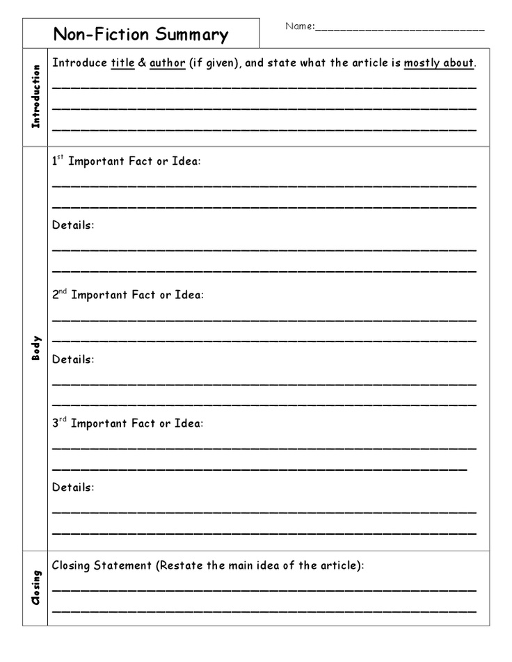 15 Best Images of Informational Nonfiction Worksheets - Non Fiction