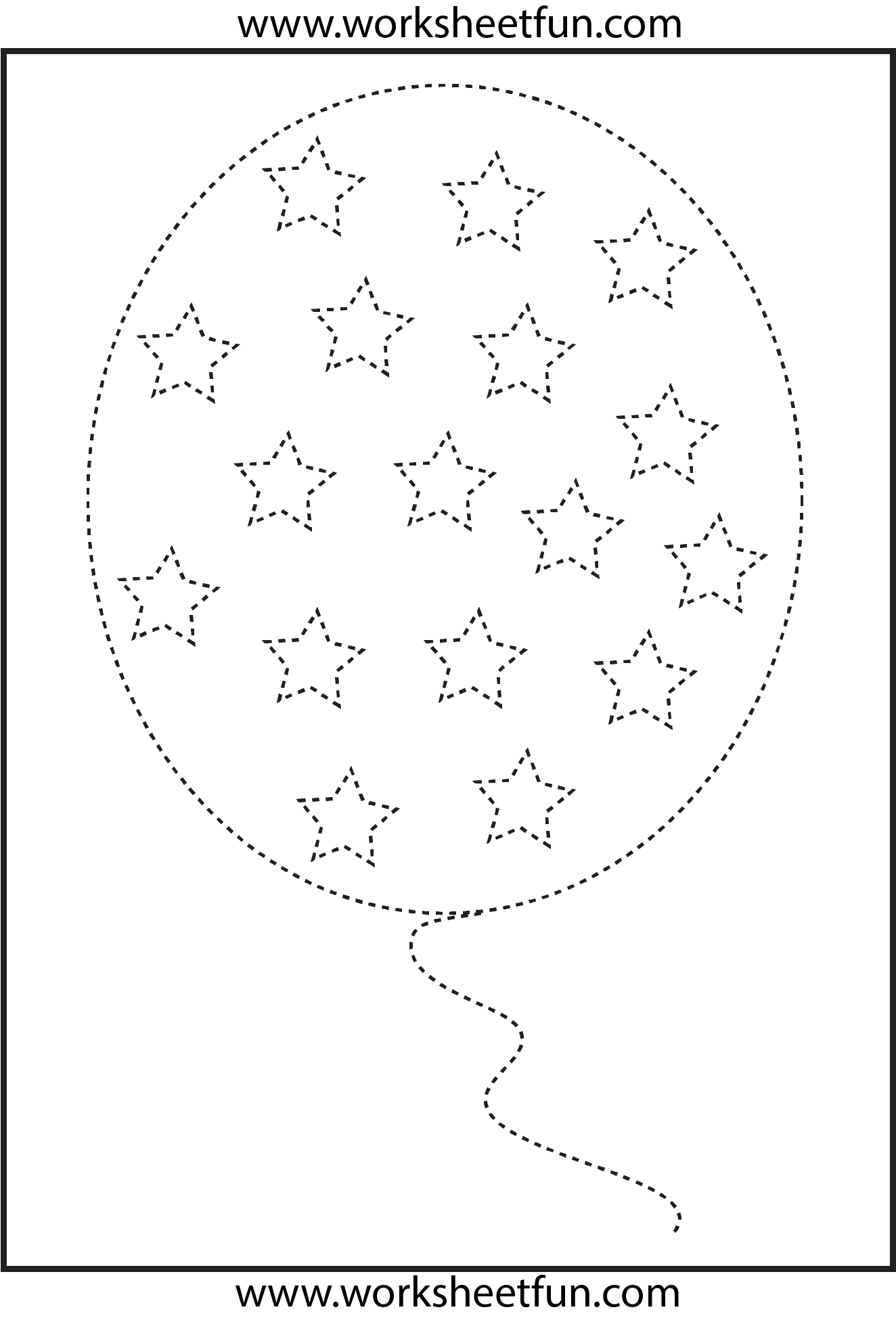 Star Tracing Worksheets