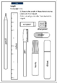 Measuring in Inches Worksheets