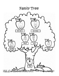 Preschool Family Tree Coloring Page