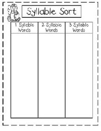 Syllable Activities First Grade