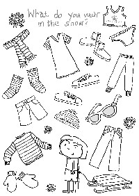 Winter Clothes Printable Worksheets