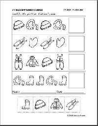 Winter Pattern Worksheets for Preschoolers