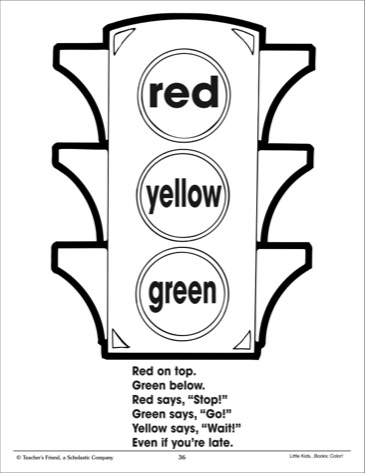 Traffic Light Poem Preschool