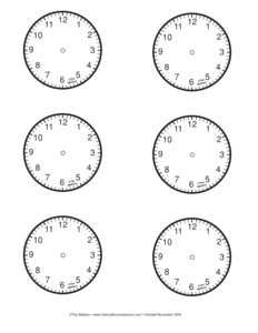 Clock Worksheets