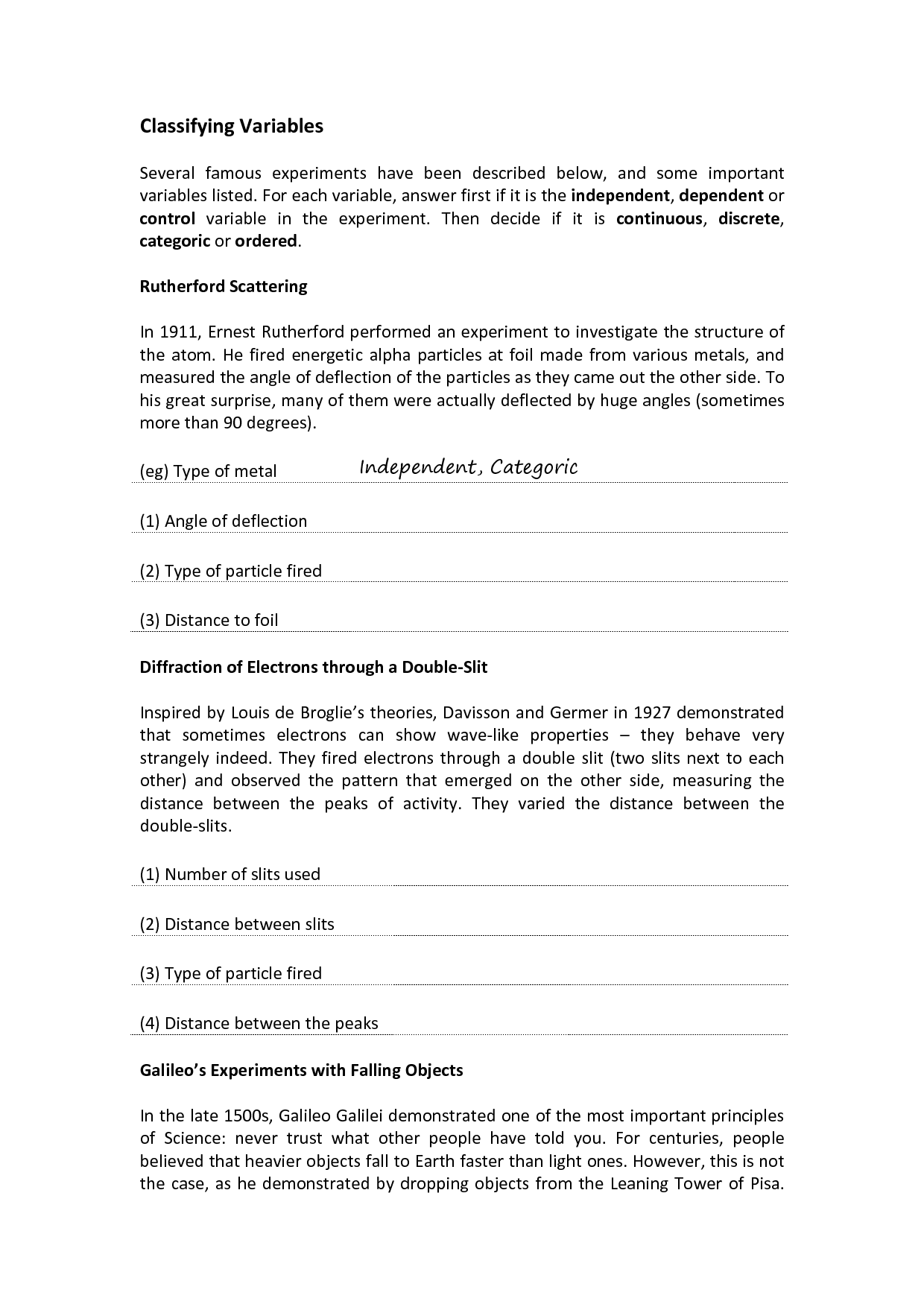 16 Best Images of Simpson Science Variable Worksheet Answer - Controls