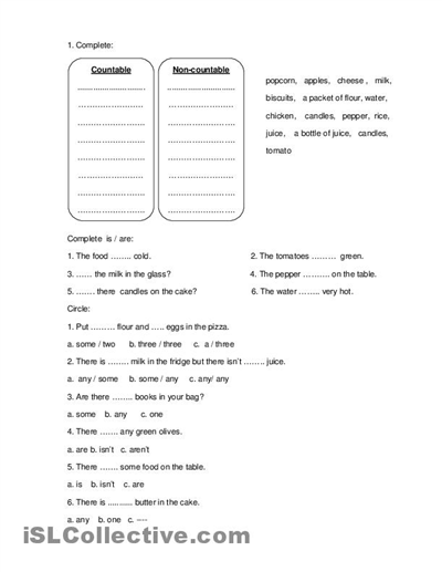 Elementary Grammar Worksheets