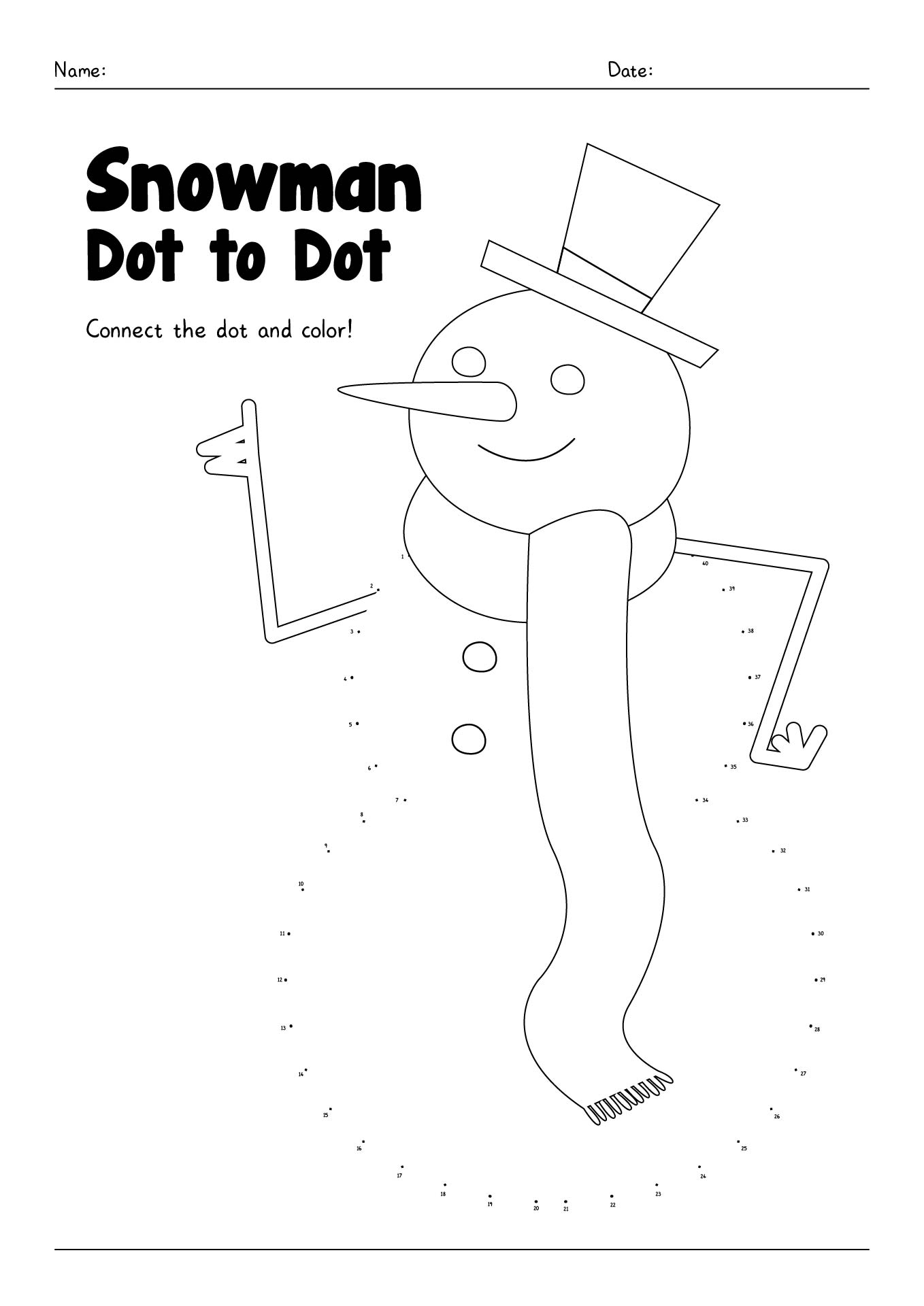 11 Images of Winter Dot To Dot Printable Worksheets