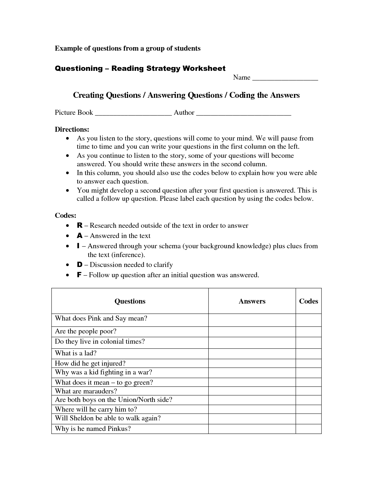 12 Best Images of Active Reading Strategies Worksheet - Active Reading