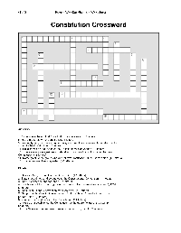 Constitution Crossword Puzzle Answers