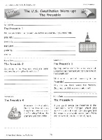 Constitution Worksheets Middle School