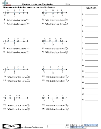 Fraction Location On Number Line Worksheet
