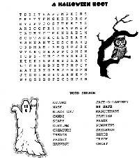 Free Halloween Word Search Puzzles