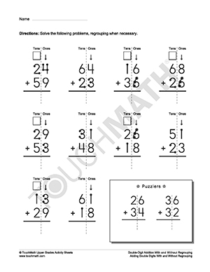 15 Best Images of Touch Money Worksheets - TouchMath Double-Digit
