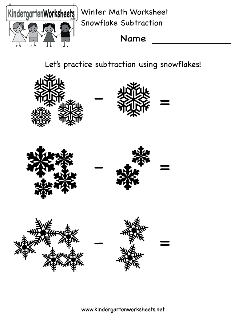 Winter Math Worksheets Printable