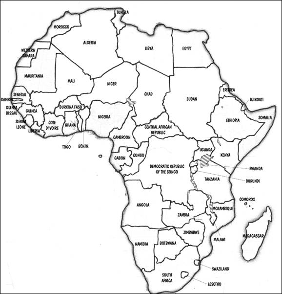 Africa Map Quiz Printable
