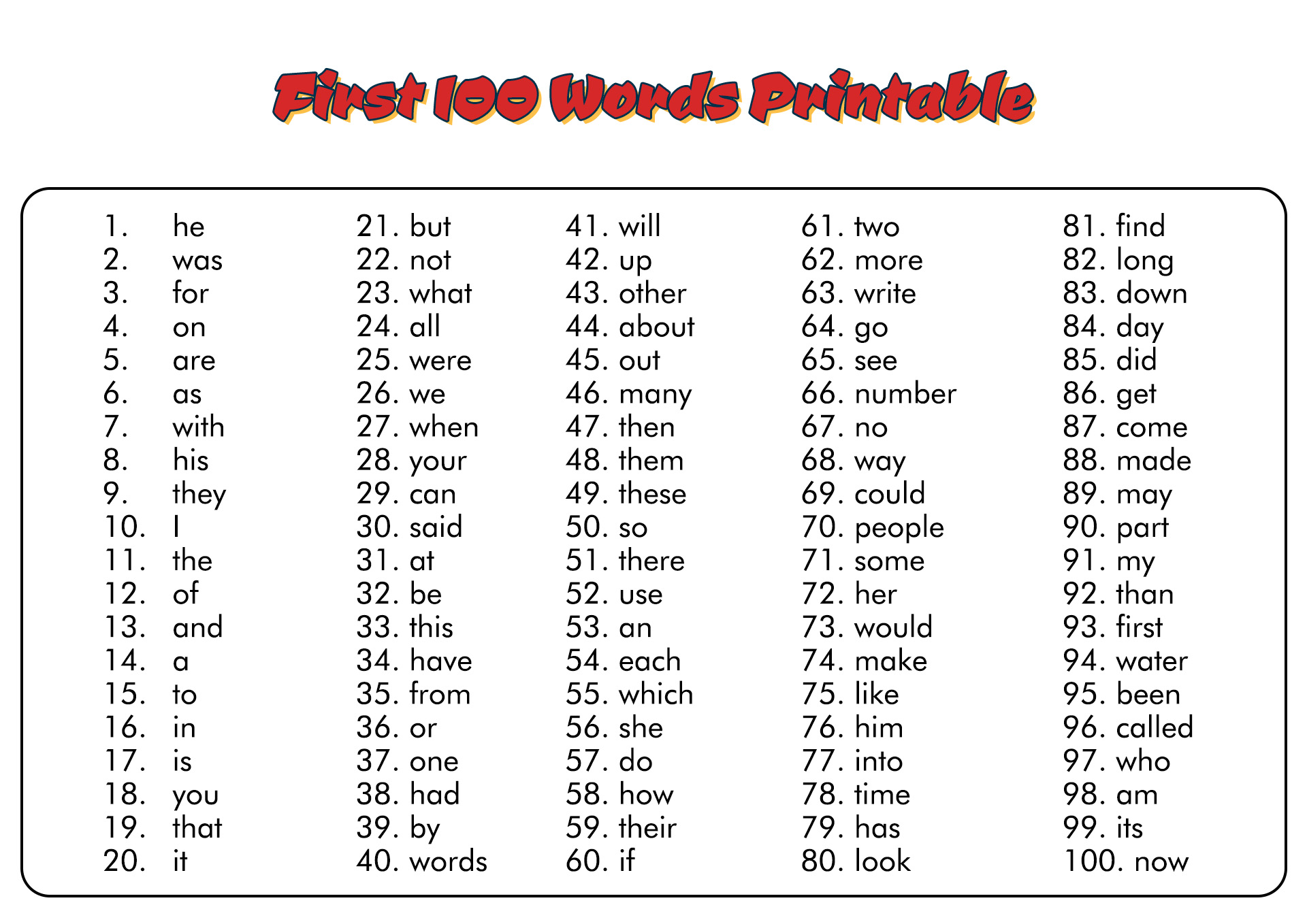 first-100-sight-words-printable
