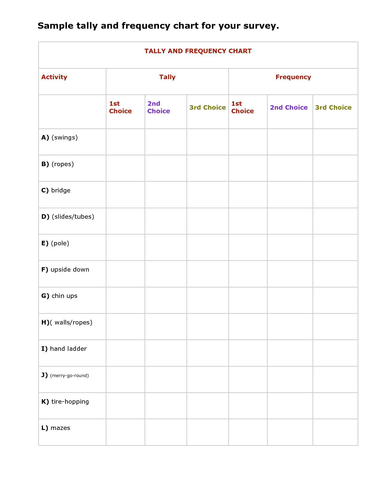 17 Best Images of Tally Table Worksheets - Frequency Table with