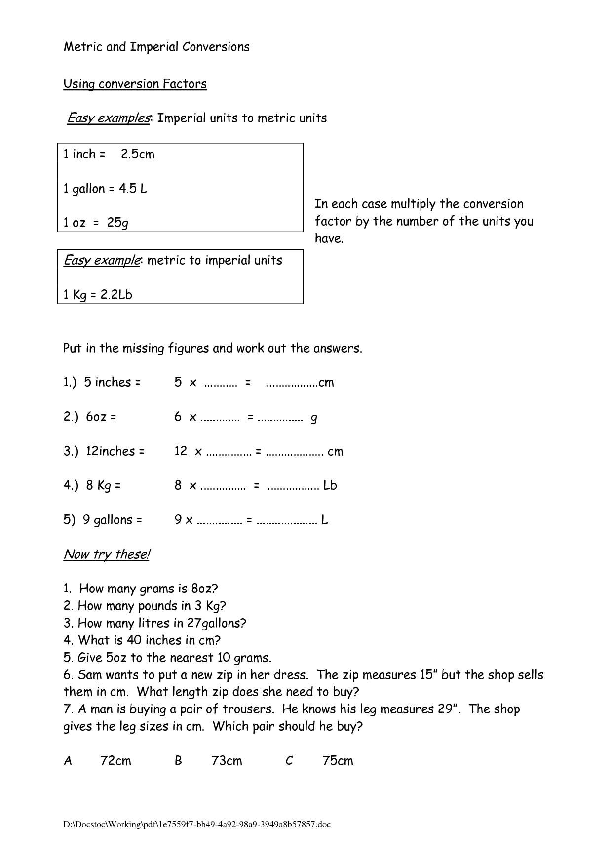 12 Best Images of Metric Length Worksheets  Metric Unit Conversion Worksheet, Metric Length 