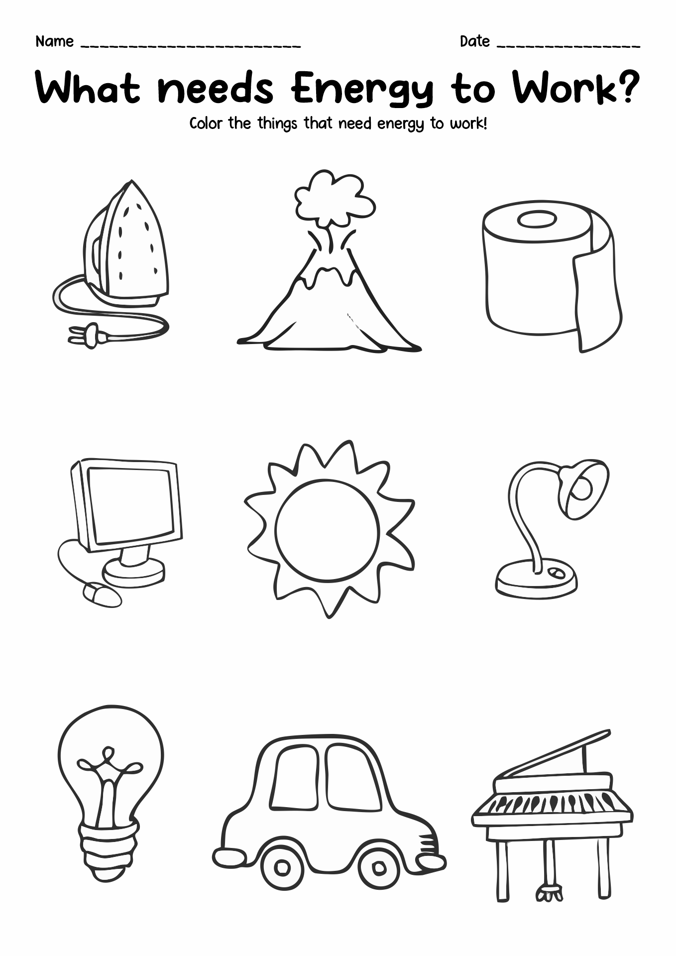 10 Images of Light And Heat Energy Worksheets